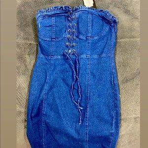 Denim tube Dress